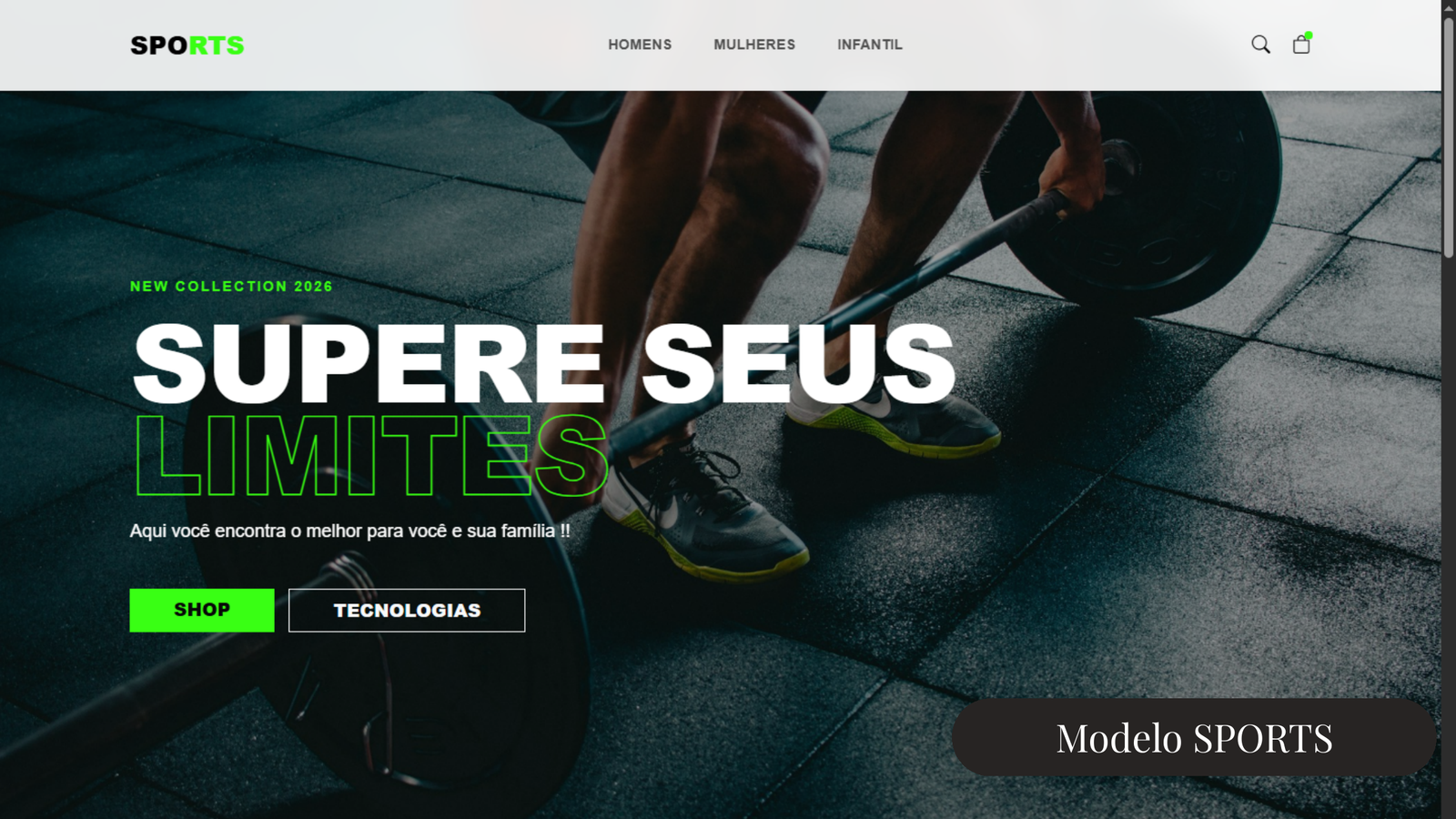 SPORTS - Loja de roupas esportivas